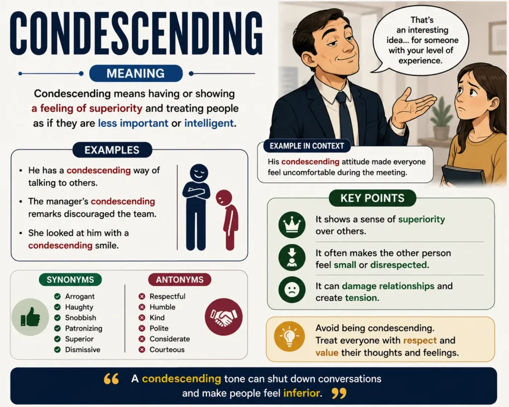 condescending meaning