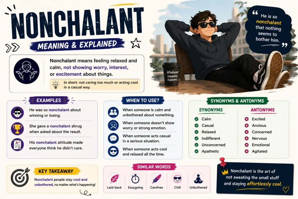 nonchalant meaning