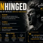 unhinged meaning