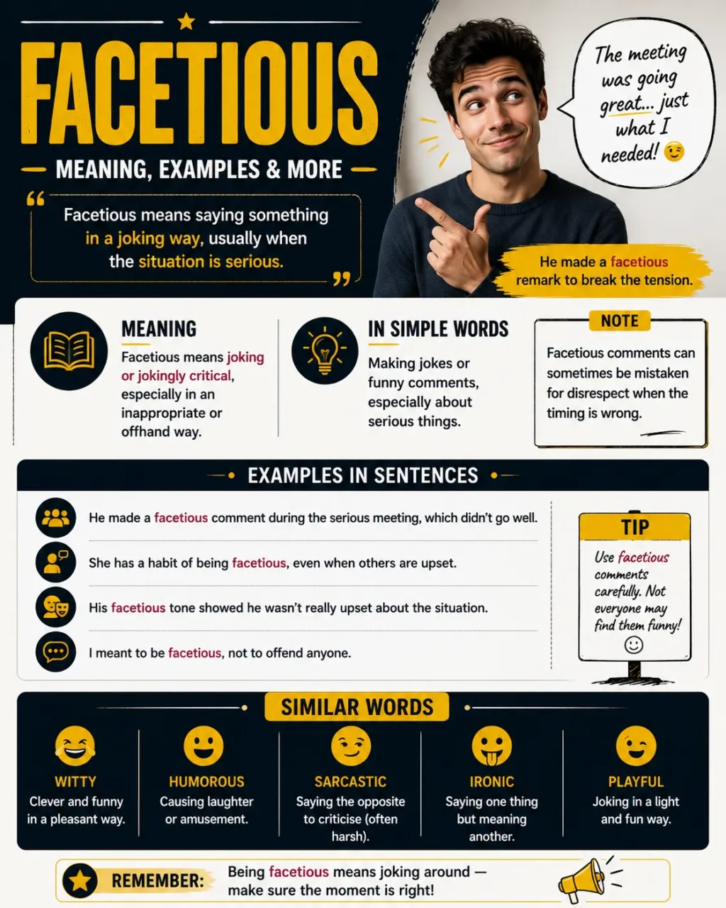 facetious meaning