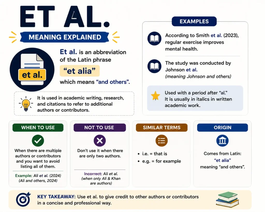 et al meaning