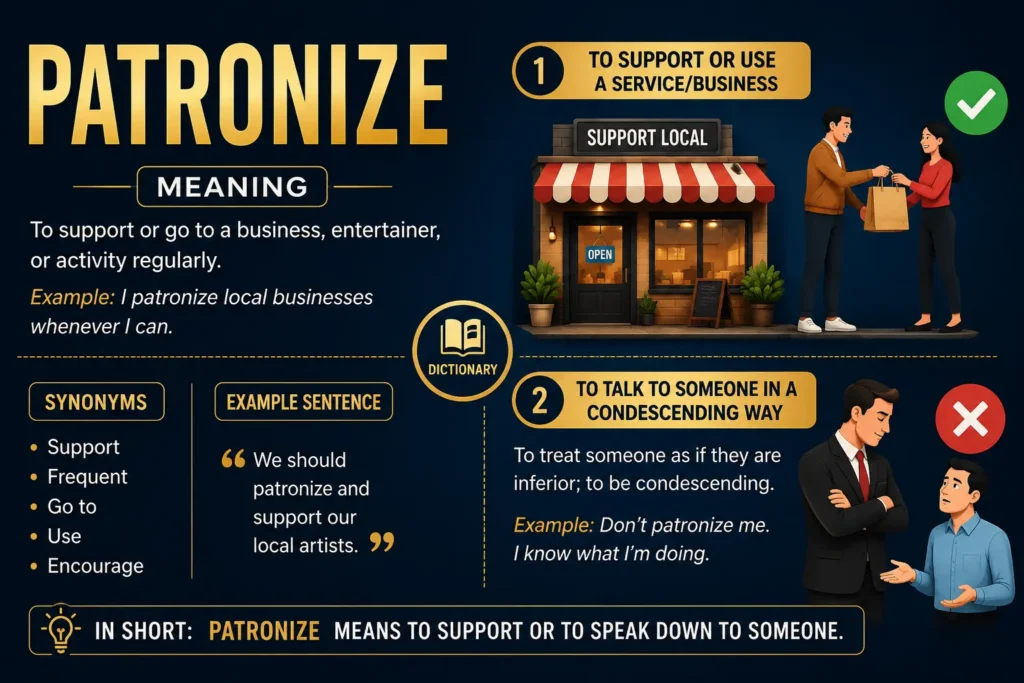 patronize meaning