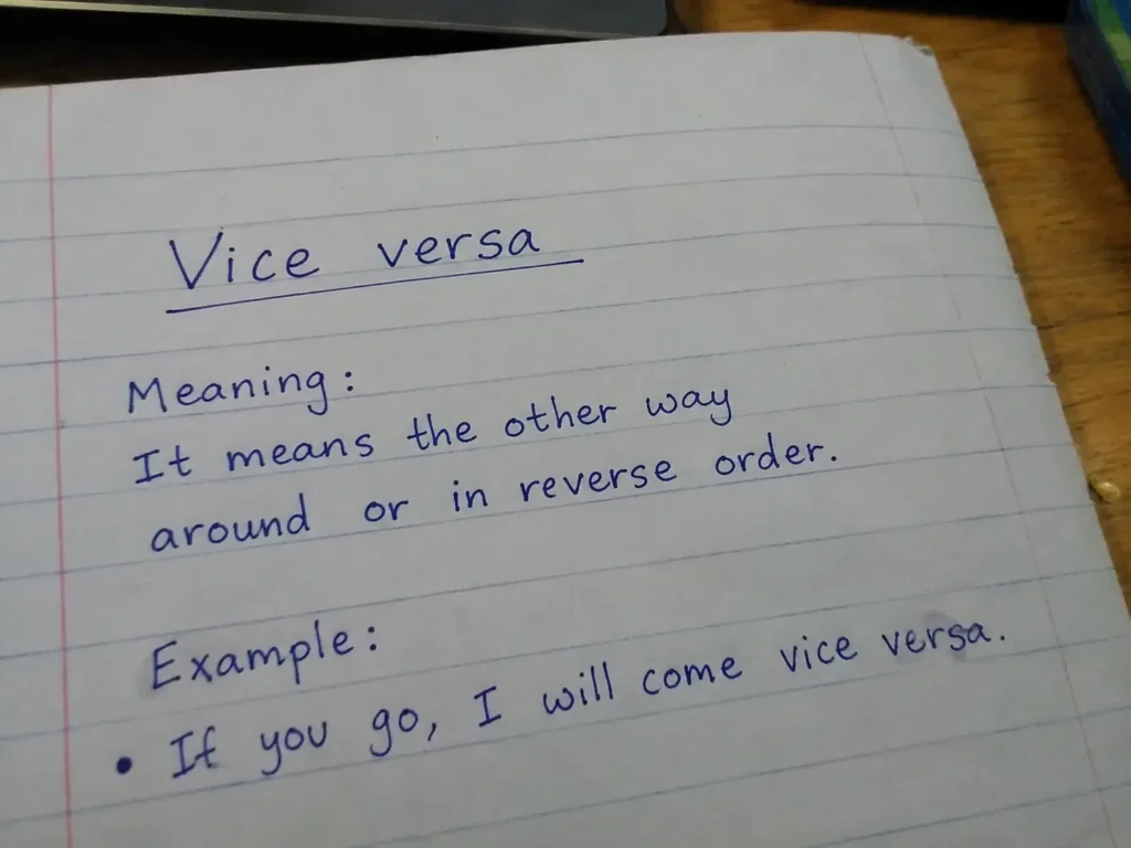 vice versa meaning